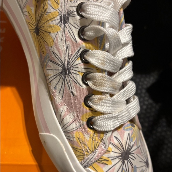 Rocket dog jumpin Beverly cotton pink women’s 9.5 pale pink blue floral - Picture 3 of 8